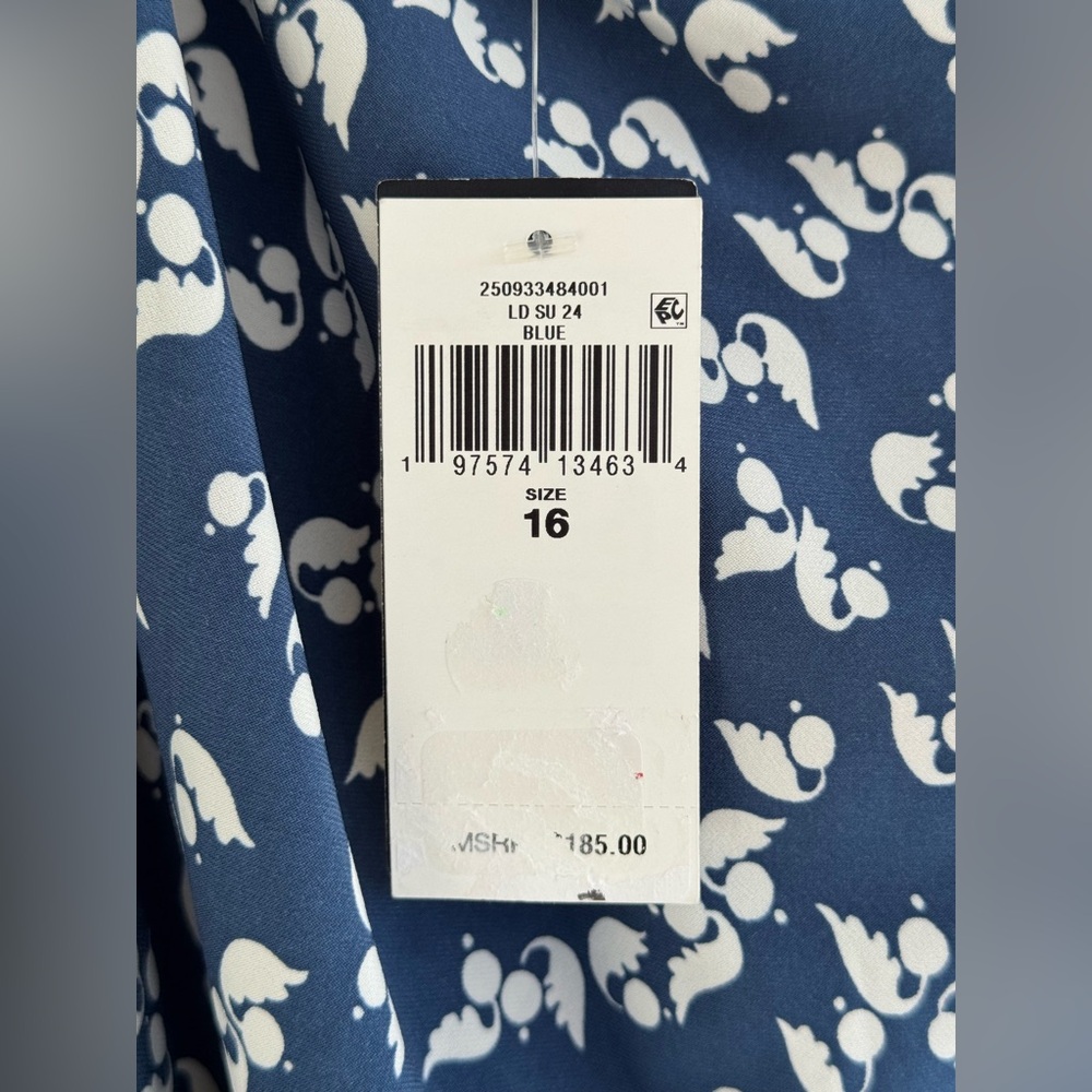 Ralph Lauren Elegant Blue Floral One-Shoulder Dress - Picture 11 of 13